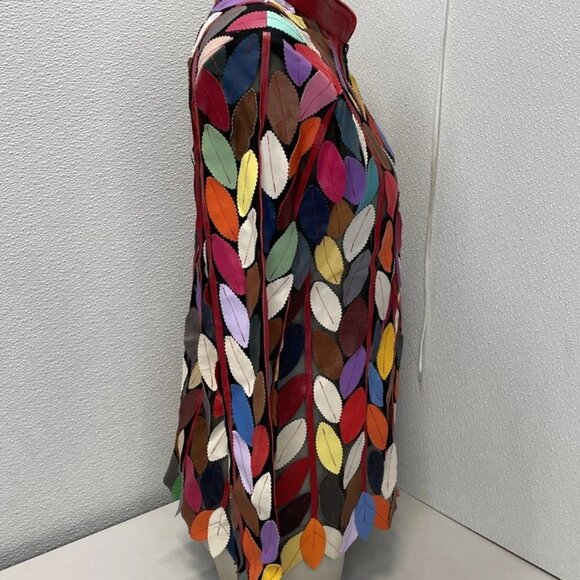 Belgin Francis Women’s Jacket Classic Leaf Design Leather Size XL Multicolor - Picture 9 of 9